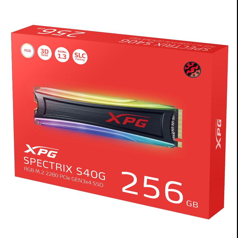 Nuevo ADATA XPG SPECTRIX S40G RGB 256GB SSD PCIe NVMe M.2 2280 Unidad De Estado Sólido 