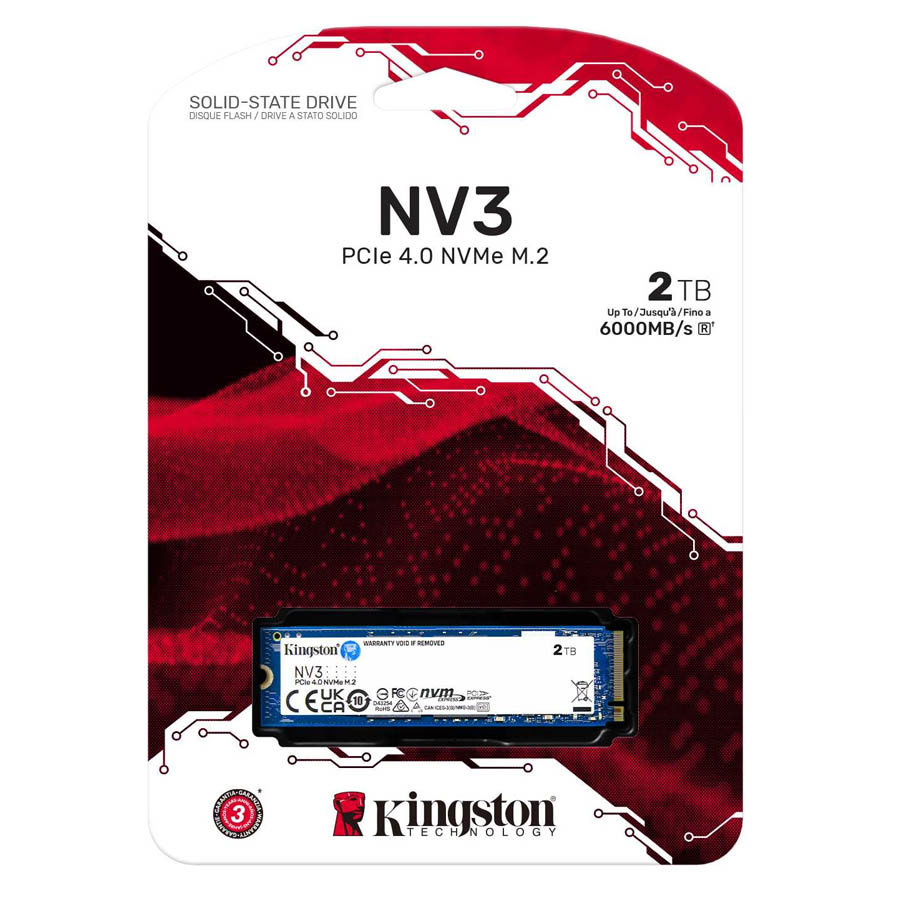 SSD 2Tb NVMe M.2 Kingston NV3 Disco Sólido PCIe 4.0