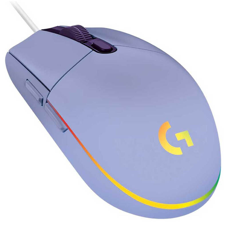 Mouse Logitech G203 RGB Gaming Lila USB - Image 2